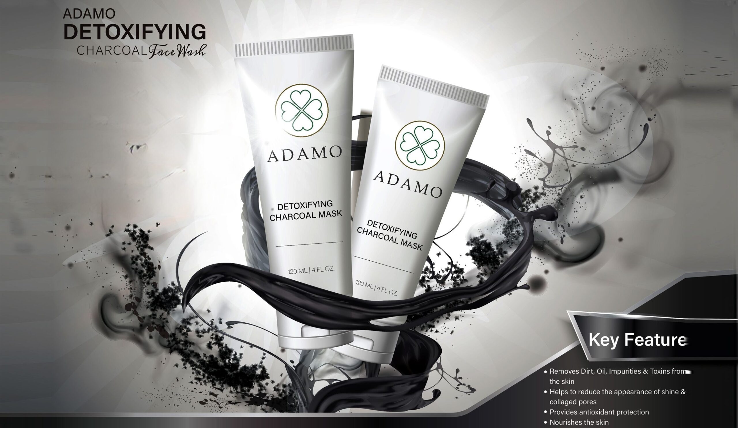 Adamo Detoxifying Charcoal Mask